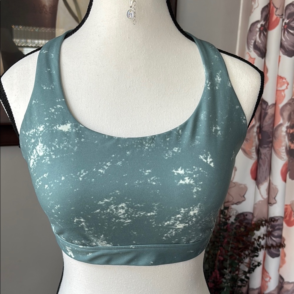 All in Motion Teal‎ and White Sports Bra
